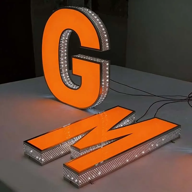 Perforated LED letters